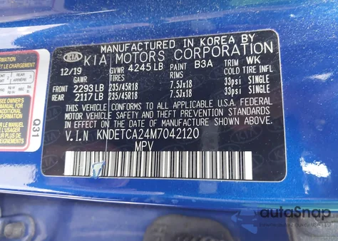 2021 Kia Seltos Sx Turbo from USA, damaged, VIN KNDETCA24M7042120